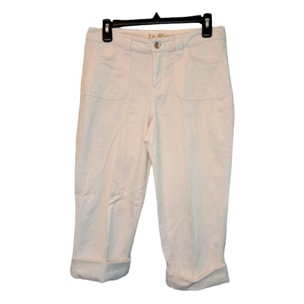 L.A. Blues White Denim Capris Size 6